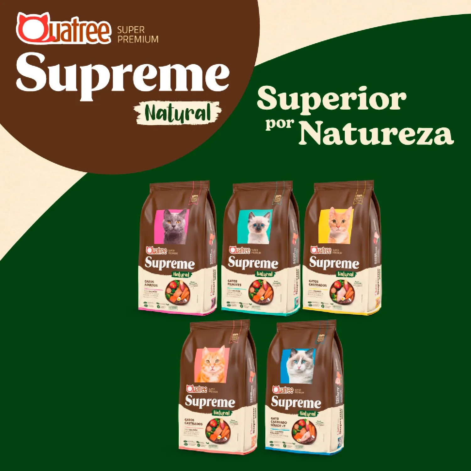 Racao Quatree Supreme Gatos Adultos Salmao banner-10